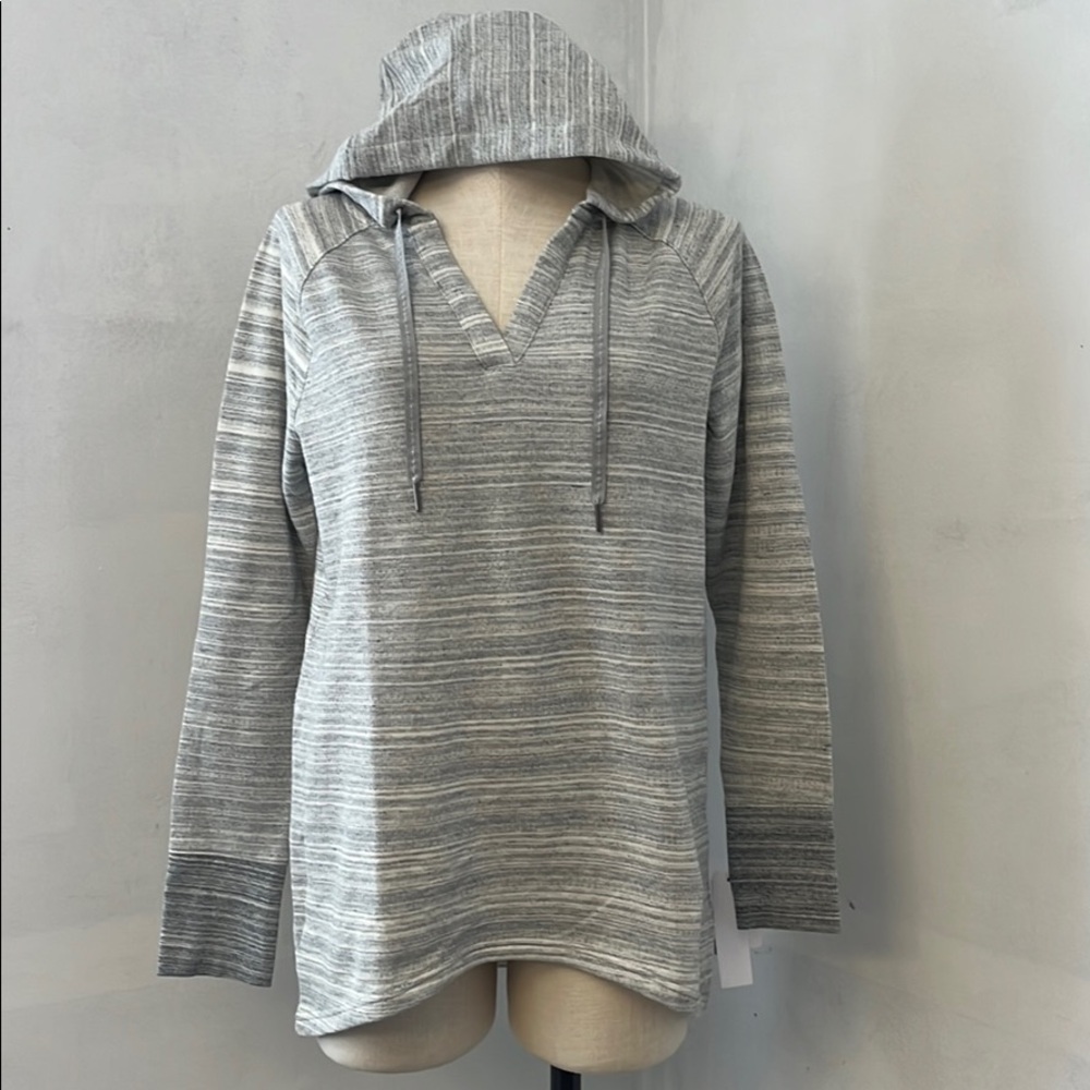 Liz Claiborne Grey Multi Grey Hooded Top Workout